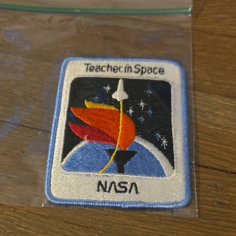 NASA: Teacher in Space- Embroidered Patch. NEW. Vintage
